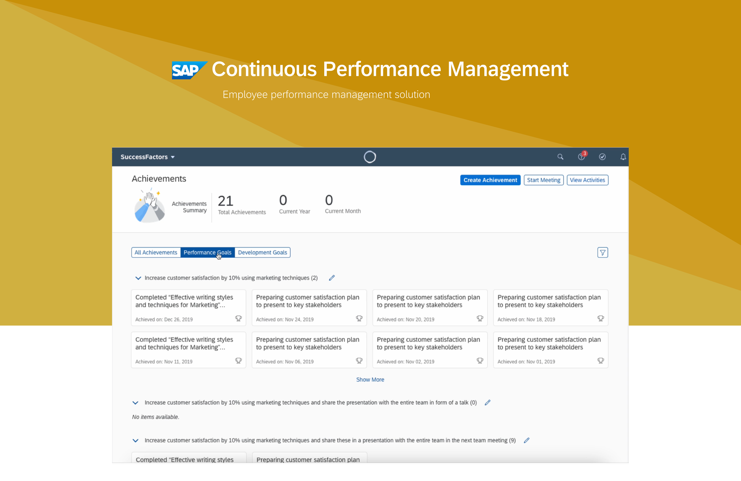 SAP SuccessFactors Continuous Performance Management case study