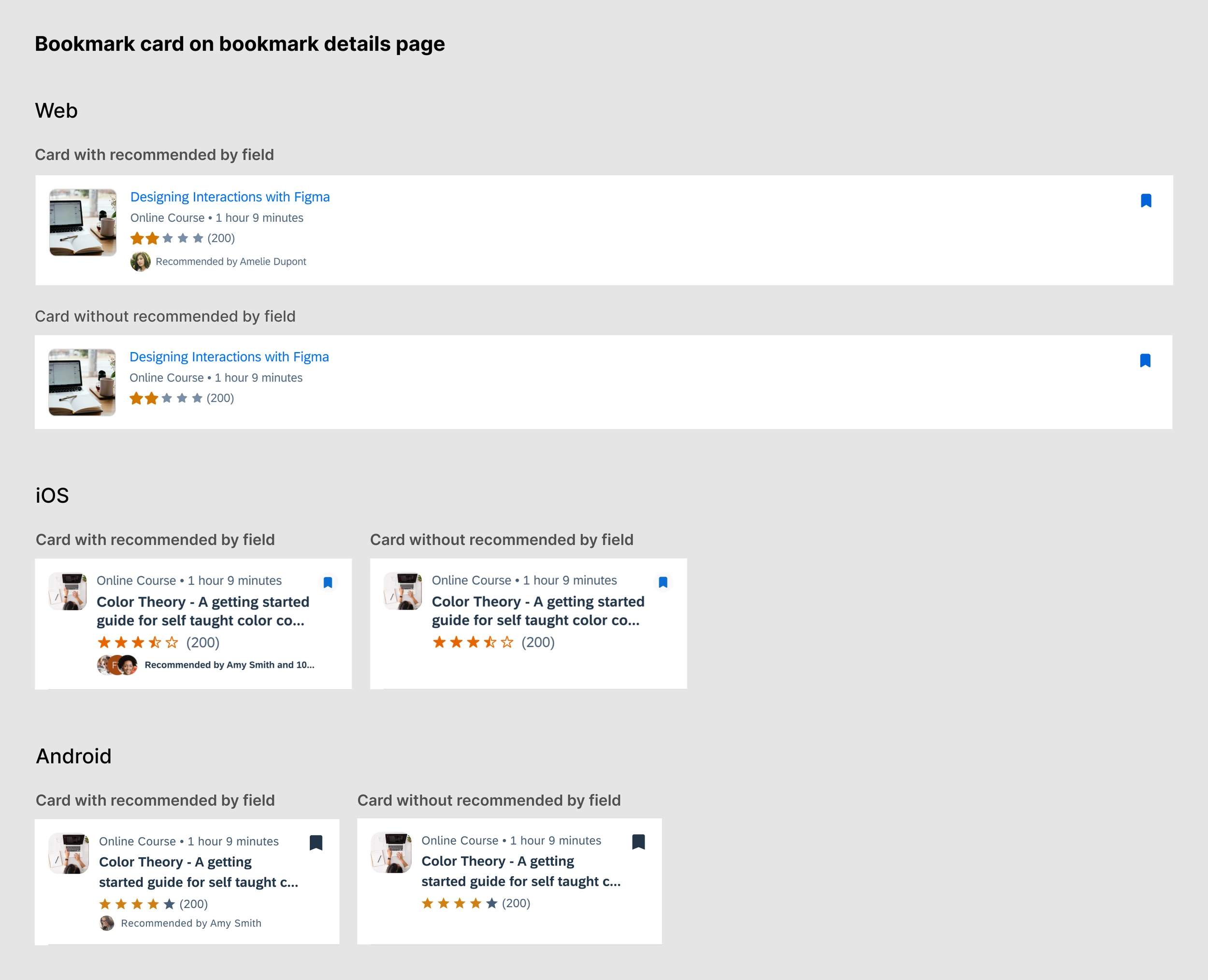 Refined bookmarking flow