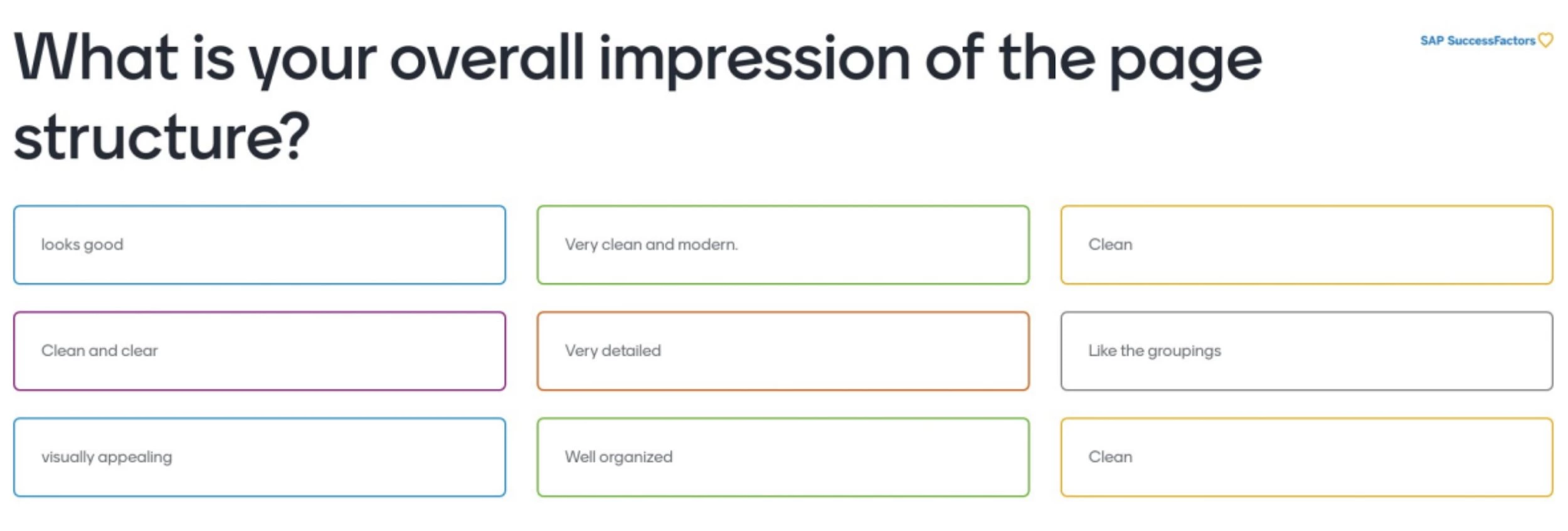 Feedback from a session with 37 design advisors