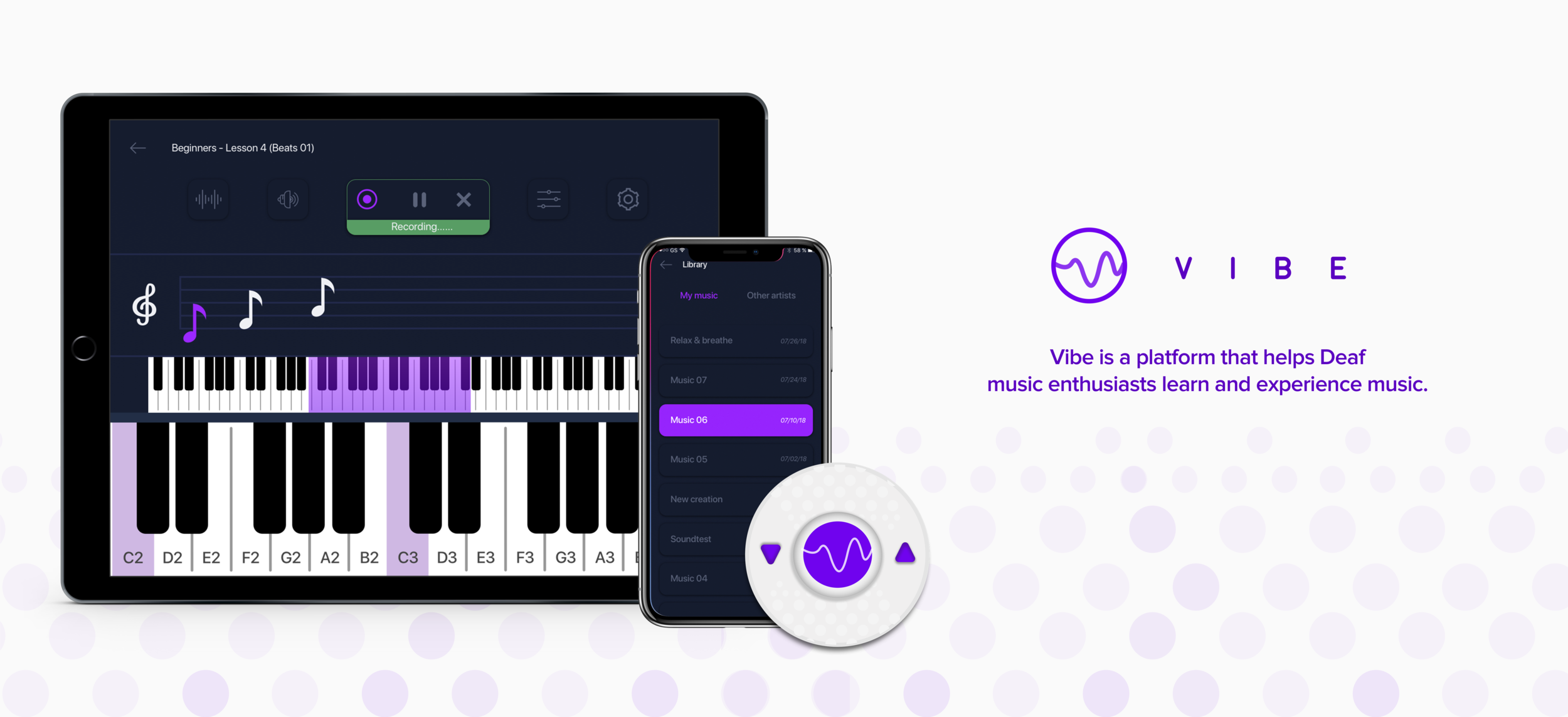 Vibe accessible music project